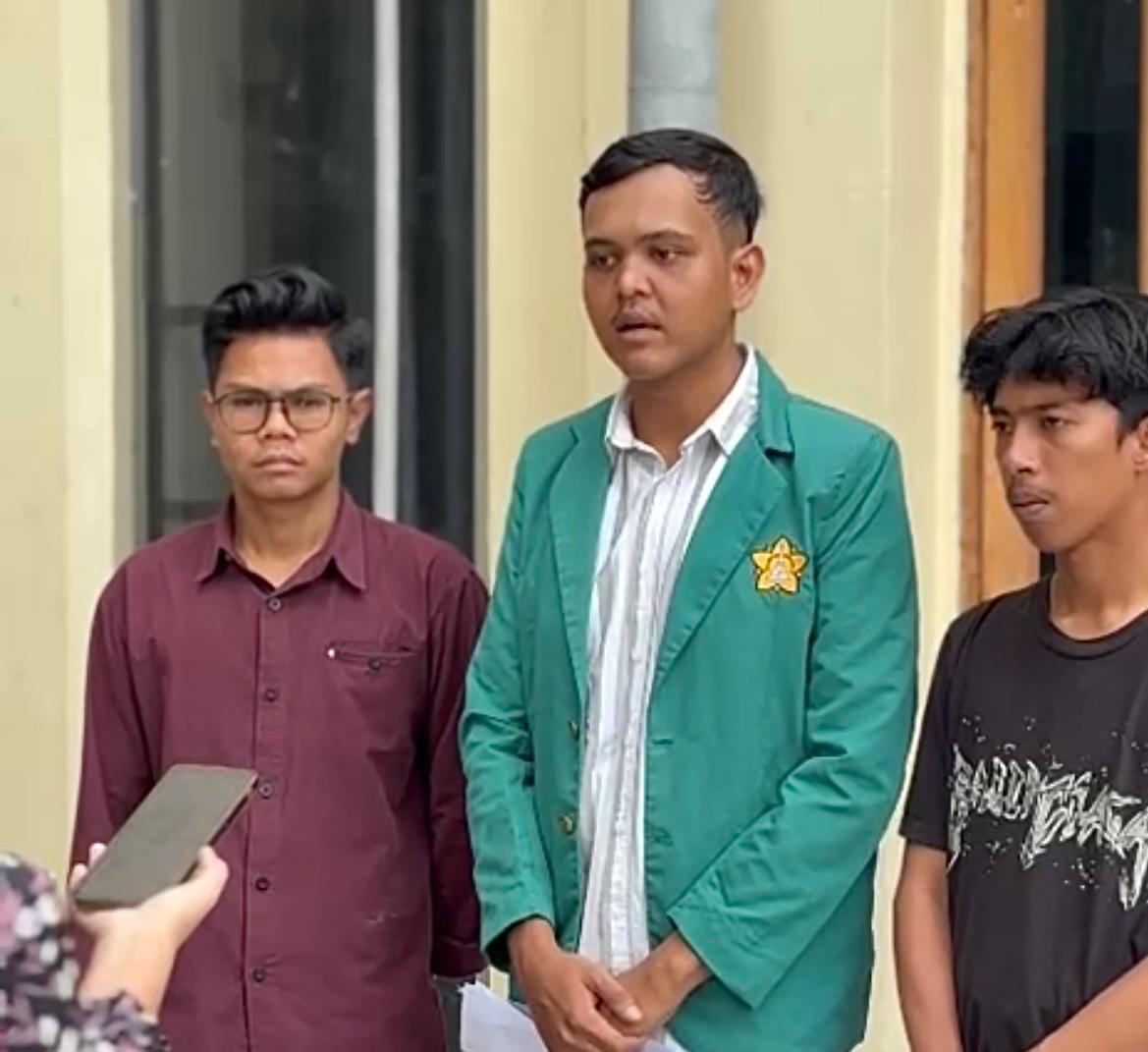 Koordinator Aliansi Mahasiswa USK sekaligus juru bicara, Ammar Malik Nabil. (Foto: NUKILAN)