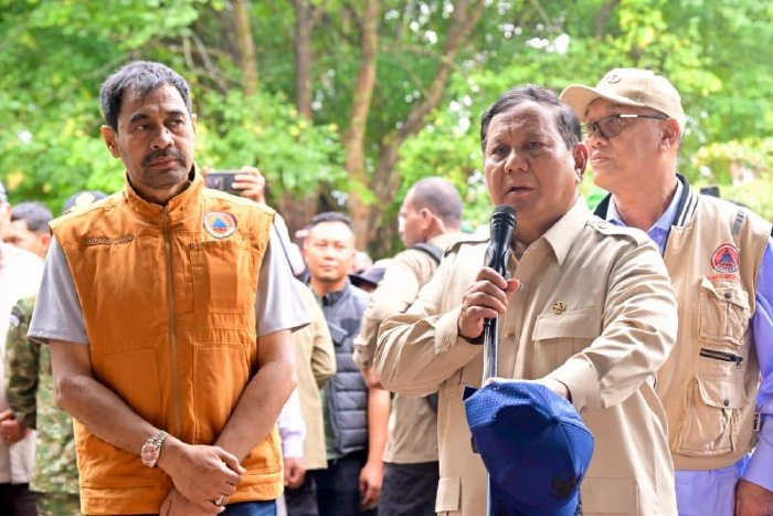 Gubernur Aceh Dampingi Presiden Prabowo Tinjau Lokasi Banjir dan Longsor di Sejumlah Kabupaten. (Foto: For Nukilan)
