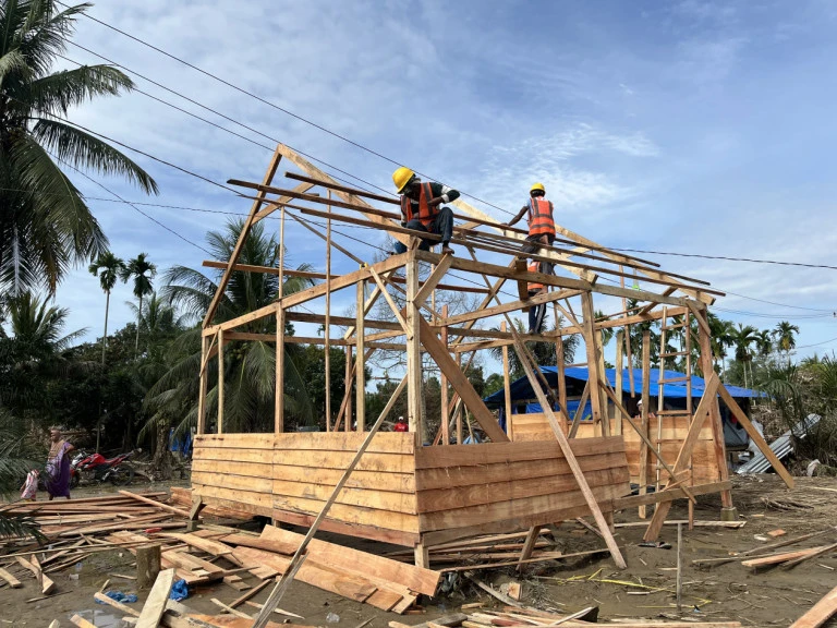 UGM Bangun 100 Huntara di Aceh Utara. (Foto: For Nukilan)