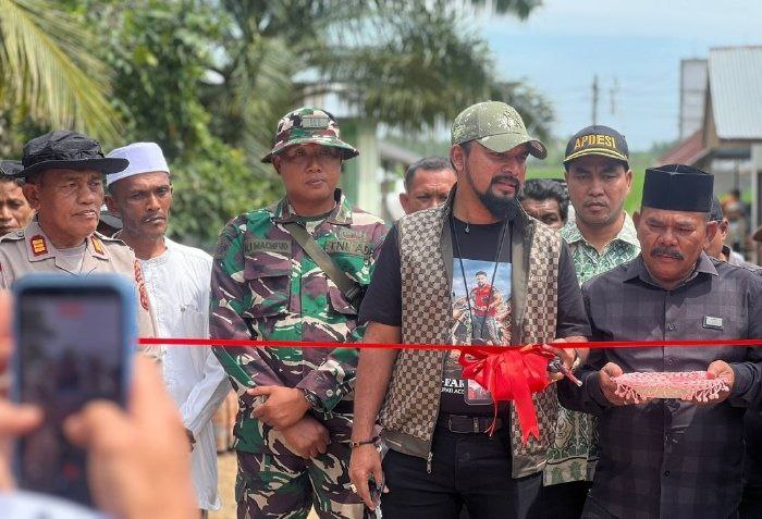 Peresmian Jembatan bailey di Gampong Baroh Bugeng, Kecamatan Nurussalam, Aceh Timur. (Foto: Istimewa)