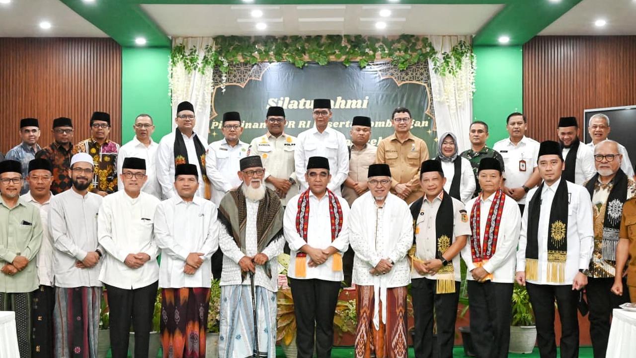 Silaturahmi Pimpinan MPR RI dengan Ulama Aceh yang digelar di Pondok Pesantren Dayah Mahyal Ulum Al Aziziyah, Sibreh, Aceh Besar, Rabu (11/2/2026). (Foto: Istimewa)