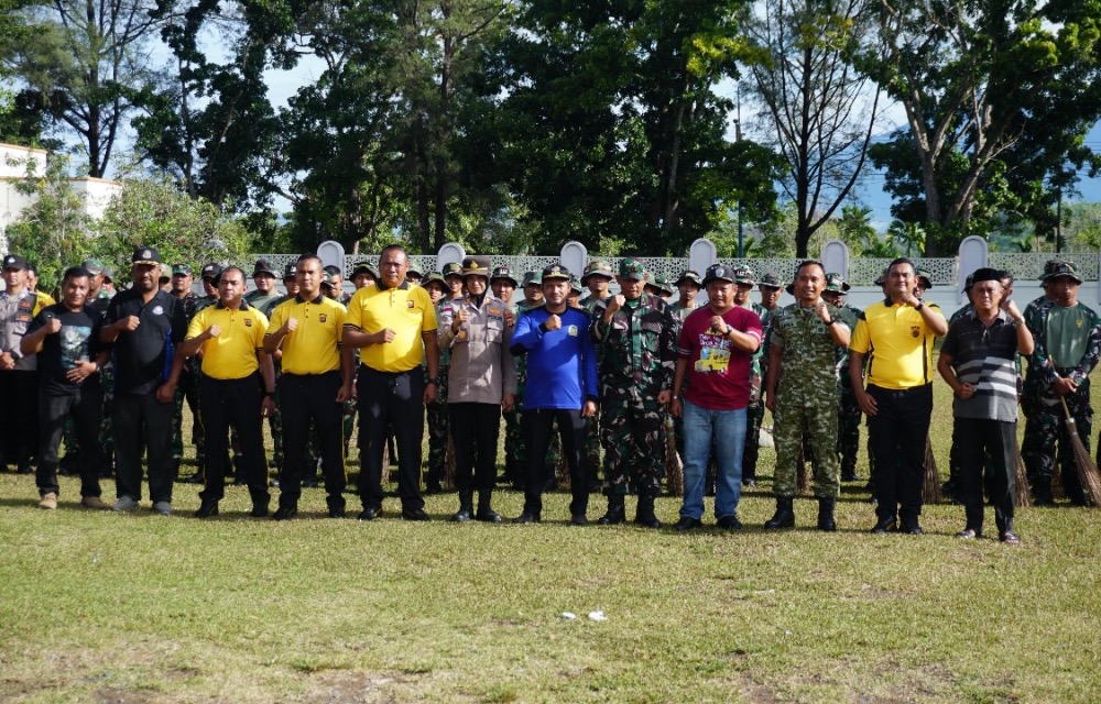 Pemkab Aceh Besar Gelar Aksi Gotong Royong Massal Sambut Ramadhan 1447 Hijriah. (Foto: MC Abes)