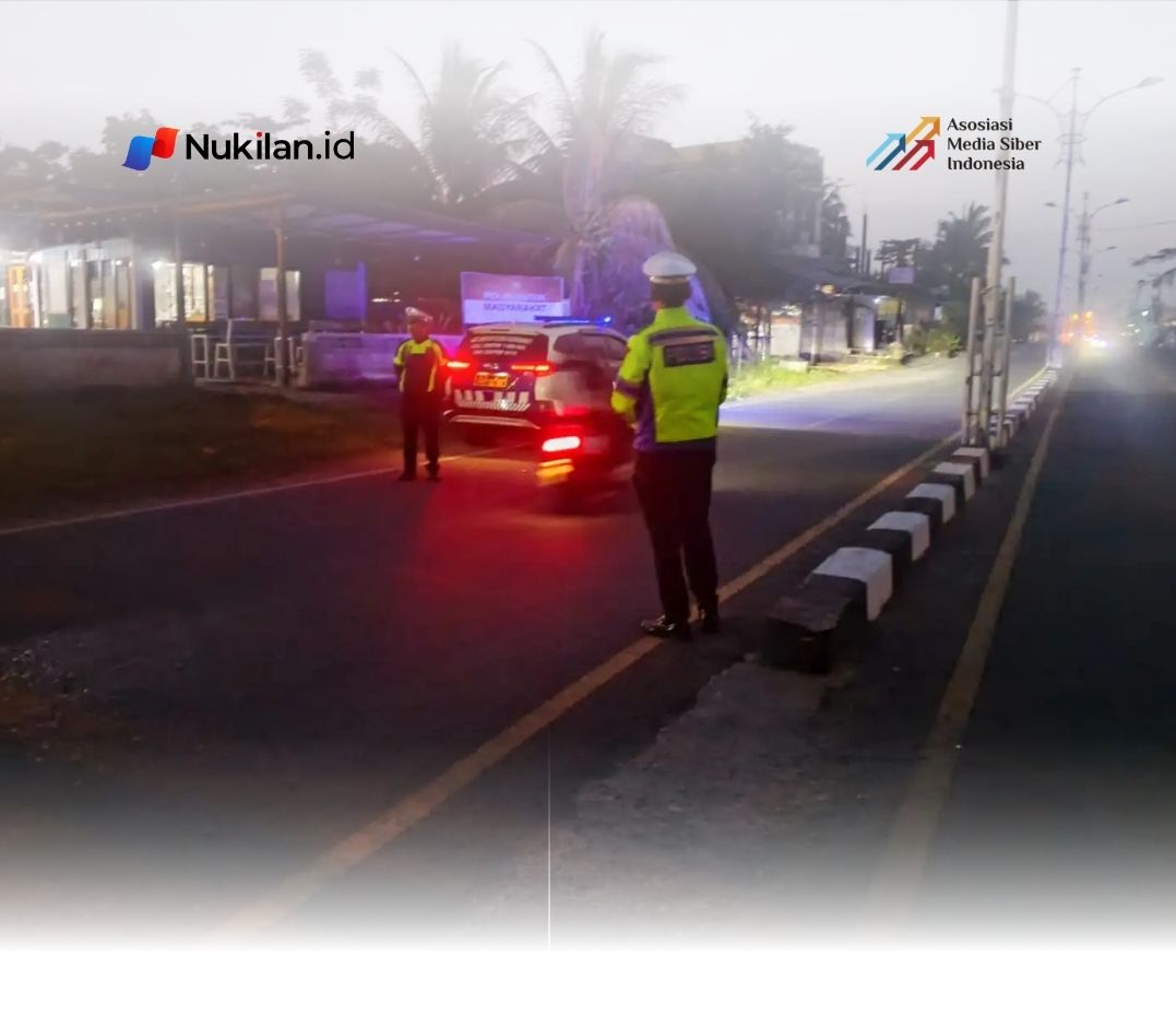 Satlantas Polres Aceh Barat Patroli Subuh Cegah Balap Liar di Jalan Iskandar Muda. (FOTO: Polres Aceh Barat)