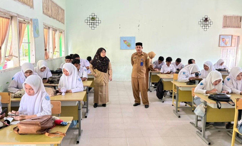 111 Siswa SMAN 1 Teunom Ikuti Try Out UTBK Program Disdik Aceh. (Foto: Disdik Aceh)
