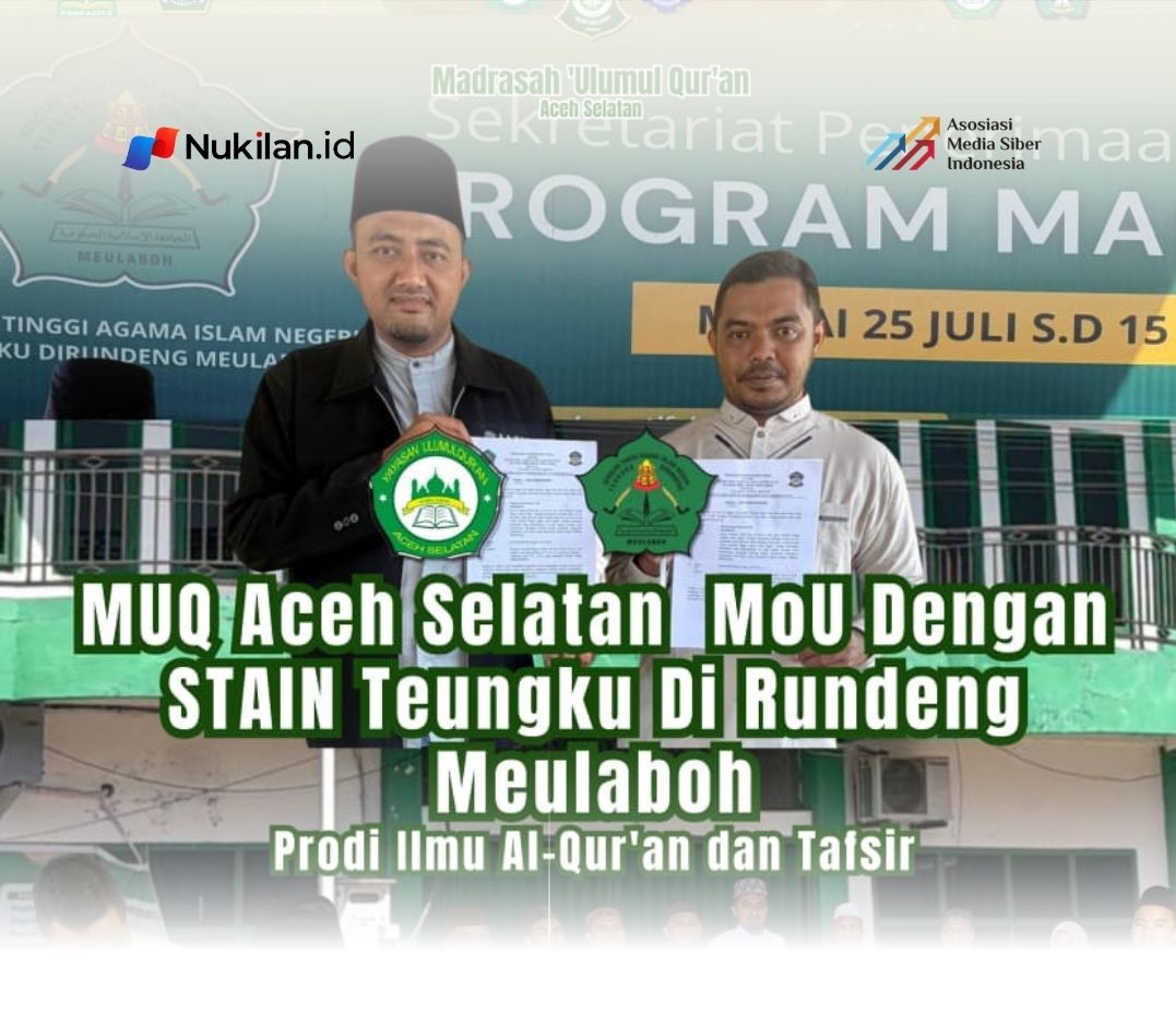 Pesantren MUQ Aceh Selatan dan STAIN Teungku Dirundeng Meulaboh Jalin Kerja Sama Penguatan Kajian Al-Qur’an dan Tafsir. (Foto: For Nukilan)