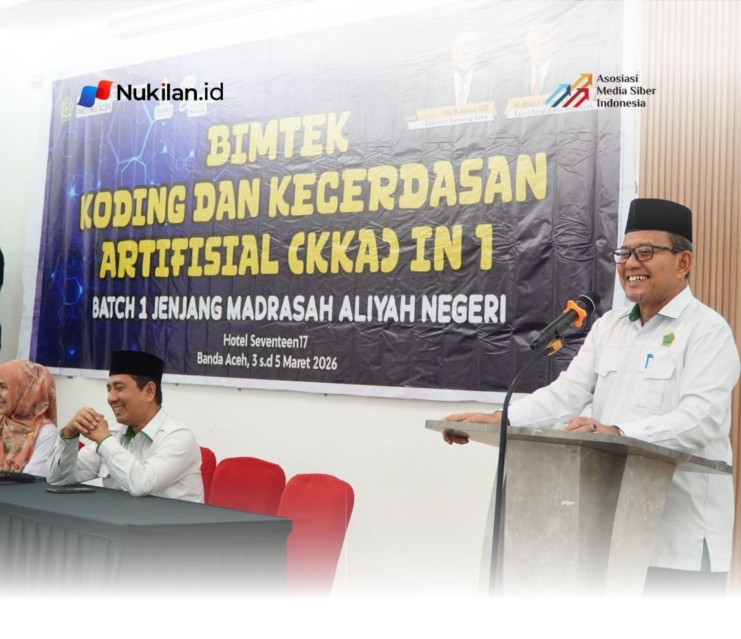 Kakanwil Kemenag Aceh Resmi Buka Bimtek Koding dan AI untuk Guru Madrasah Aliyah. (Foto: Kemenag Aceh)