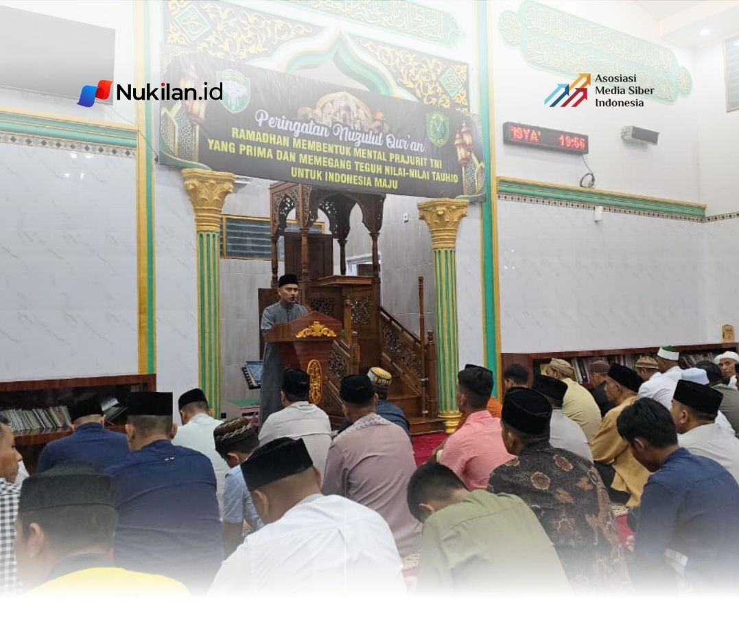 Korem 011/Lilawangsa Peringati Nuzulul Qur’an di Masjid Al-Fitrah Lhokseumawe. (Foto: For Nukilan)