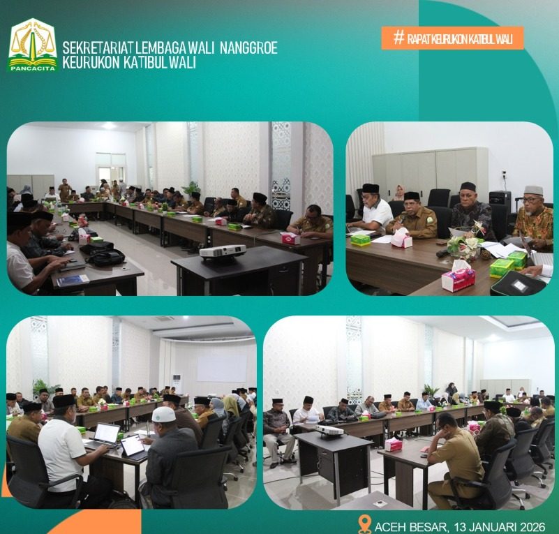 Katibul Wali Pimpin Rapat Koordinasi Penguatan Nilai Adat Aceh di Istana Wali Nanggroe. (Foto: LWN)