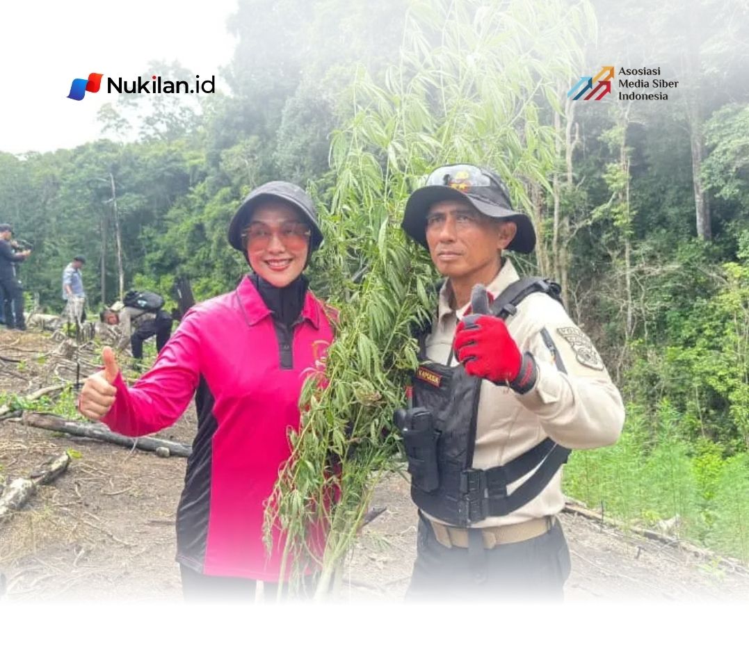 Kapolda Aceh Irjen Pol. Marzuki Ali Basyah memimpin langsung pemusnahan ladang ganja di Desa Lampanah, Kecamatan Seulimum, Kabupaten Aceh Besar, Rabu (29/4/2026). (Foto: Humas Polda Aceh)