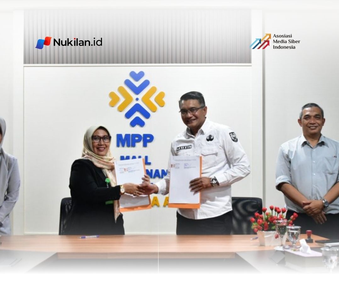 Dinas Penanaman Modal dan Pelayanan Terpadu Satu Pintu (DPMPTSP) Kota Banda Aceh bersama Mahkamah Syar’iyah Banda Aceh Kelas IA resmi menandatangani Perjanjian Kerja Sama (PKS) untuk penyelenggaraan pelayanan publik di Mal Pelayanan Publik (MPP) Banda Aceh, Rabu (8/4/2026). (FOTO: HUMAS BNA)