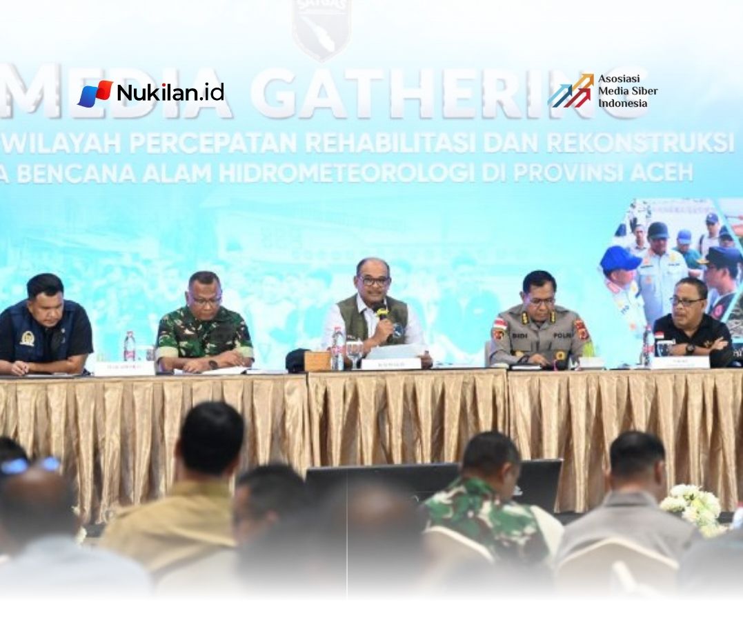 Kegiatan media gathering bertajuk Perkembangan Rehabilitasi dan Rekonstruksi Pasca Bencana Alam di Provinsi Aceh yang digelar di The Pade Hotel. (Foto: For Nukilan)