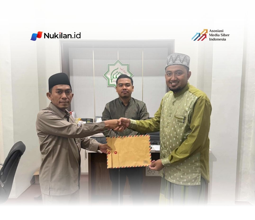Direktur Madrasah Ulumul Quran (MUQ) Aceh Selatan, Dr. (Cand) Tgk. Muhammad Ridho Agung, S.Pd., M.Ag, melakukan kunjungan silaturahmi ke Komisioner Baitul Mal Aceh (BMA), Taufik Hidayat HRP, M.Ag, pada Senin (20/4/2026). (Foto: For Nukilan)