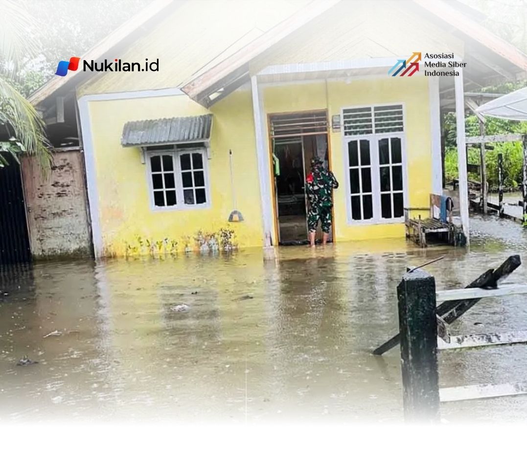 Rumah terendam banjir di Kabupaten Simeuleu, Aceh, Jumat (3/4/2026). (FOTO: BPBD Simeulue)