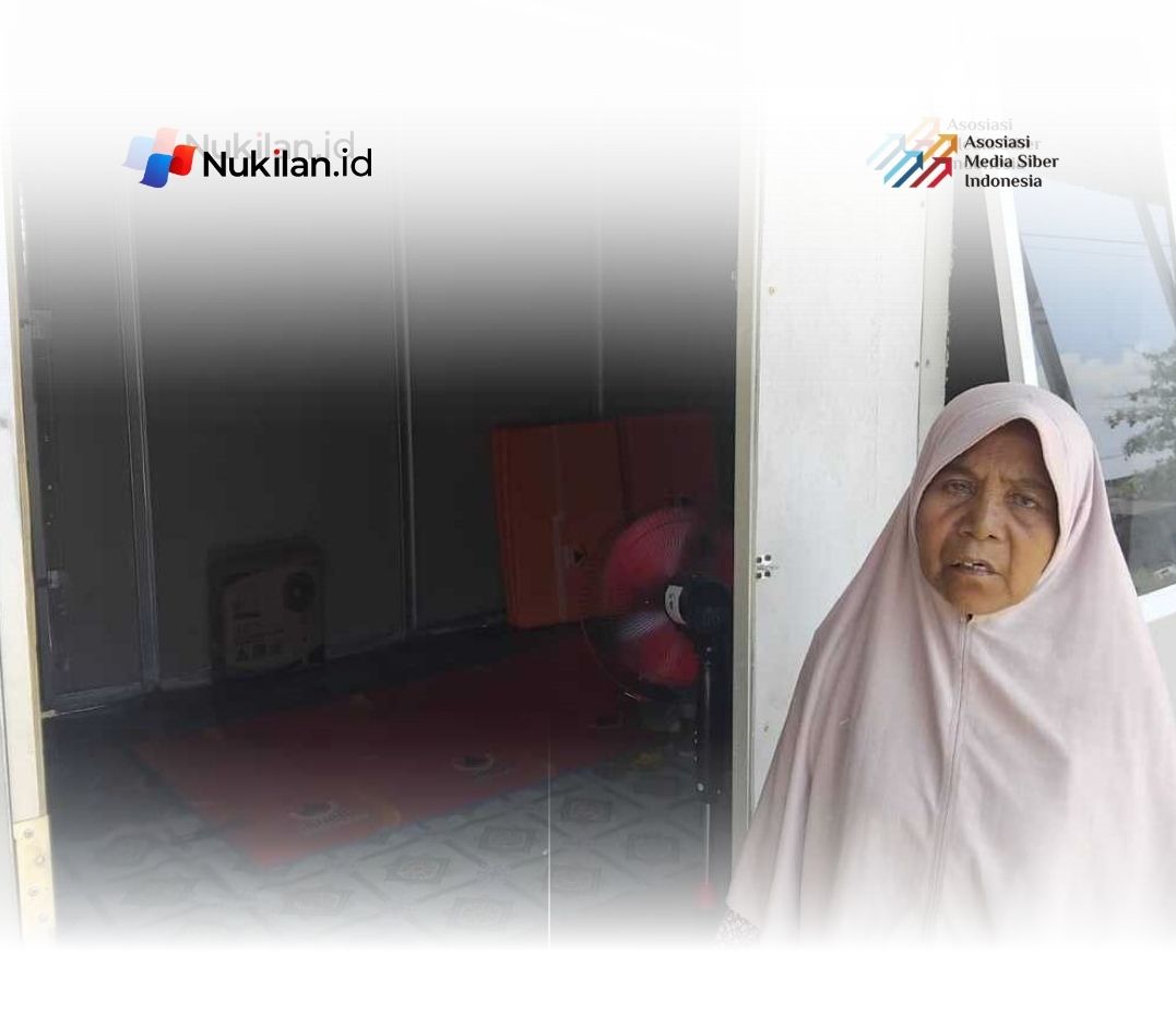 Habibah di hunian sementara (Huntara) di Desa Matang Bayu, Kecamatan Baktiya Barat, Kabupaten Aceh Utara, Provinsi Aceh, Minggu (19/4/2026).(FOTO: KOMPAS.COM/MASRIADI SAMBO)