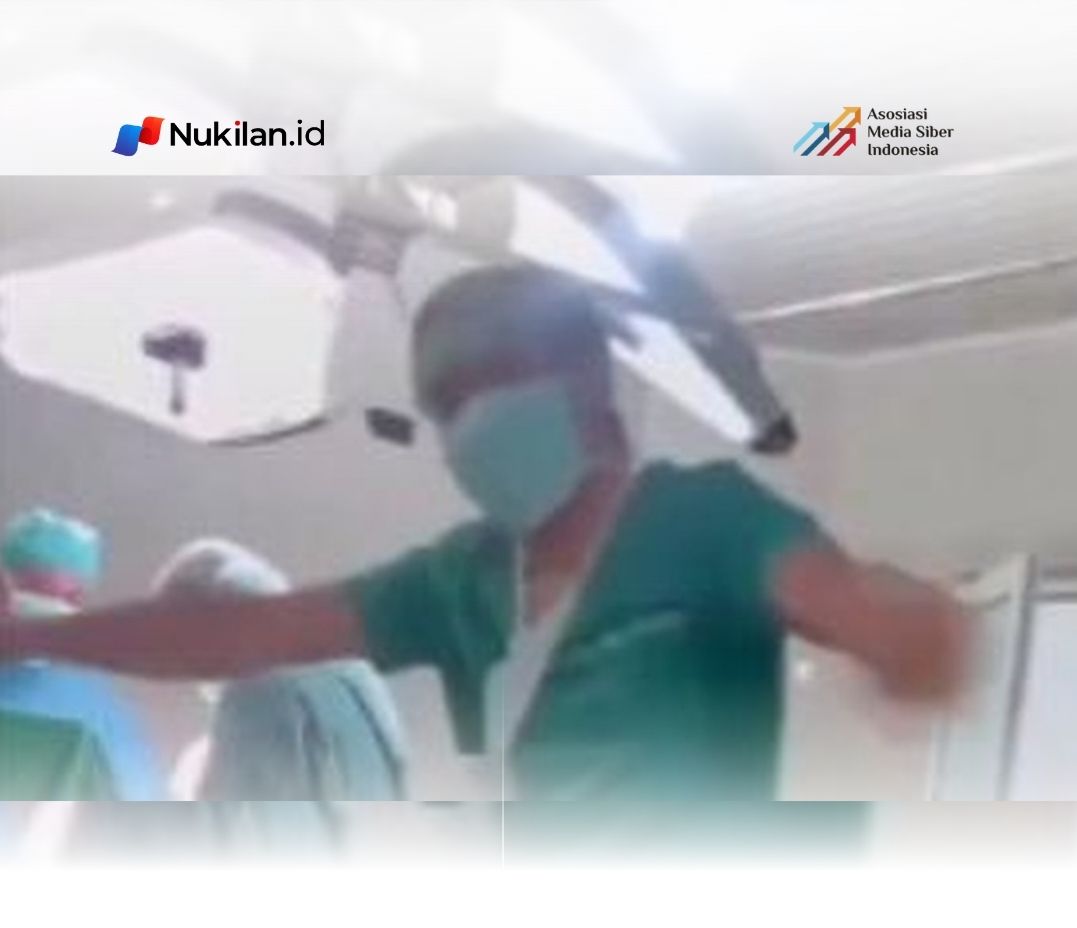 Tangkapan layar video seorang perawat berjoget di ruang operasi saat proses bedah berlangsung. (Foto: dok. media sosial)
