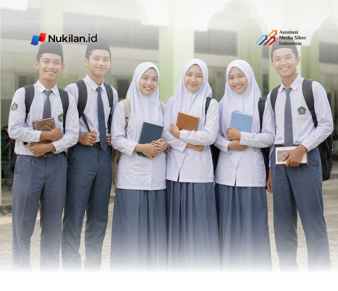 Ilustrasi siswa dan siswi madrasah. (Foto: ChatGPT)