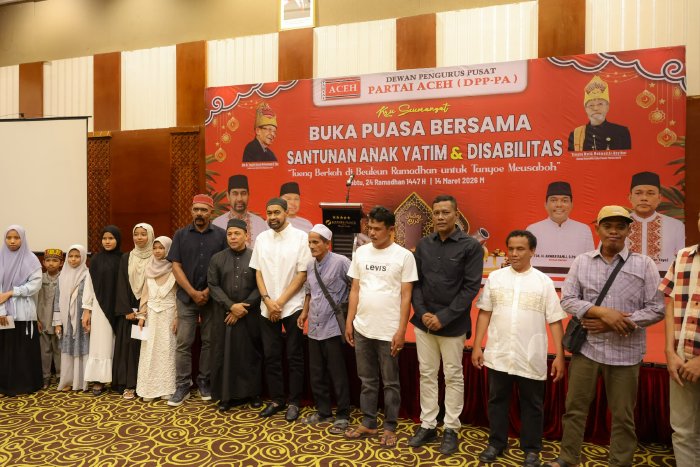 Gubernur Aceh Gelar Buka Puasa Bersama, Santuni Anak Yatim dan Penyandang Disabilitas. (Foto: For Nukilan)
