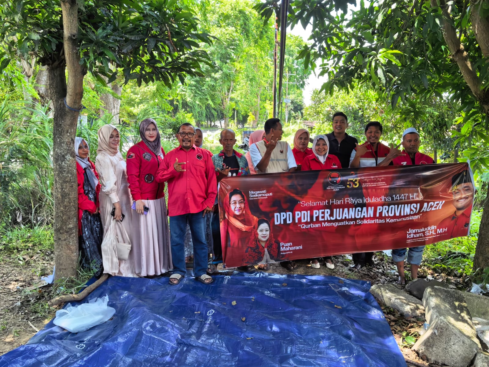 PDI Perjuangan Aceh Sembelih Hewan Kurban, Perkuat Solidaritas dengan Masyarakat