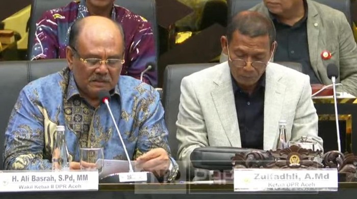 DPR Aceh dalam rapat RUU Aceh di Baleg DPR, kompleks parlemen, Senayan, Jakarta, Senin (25/5/2026). (Foto: Dwi Rahmawati/detikcom)