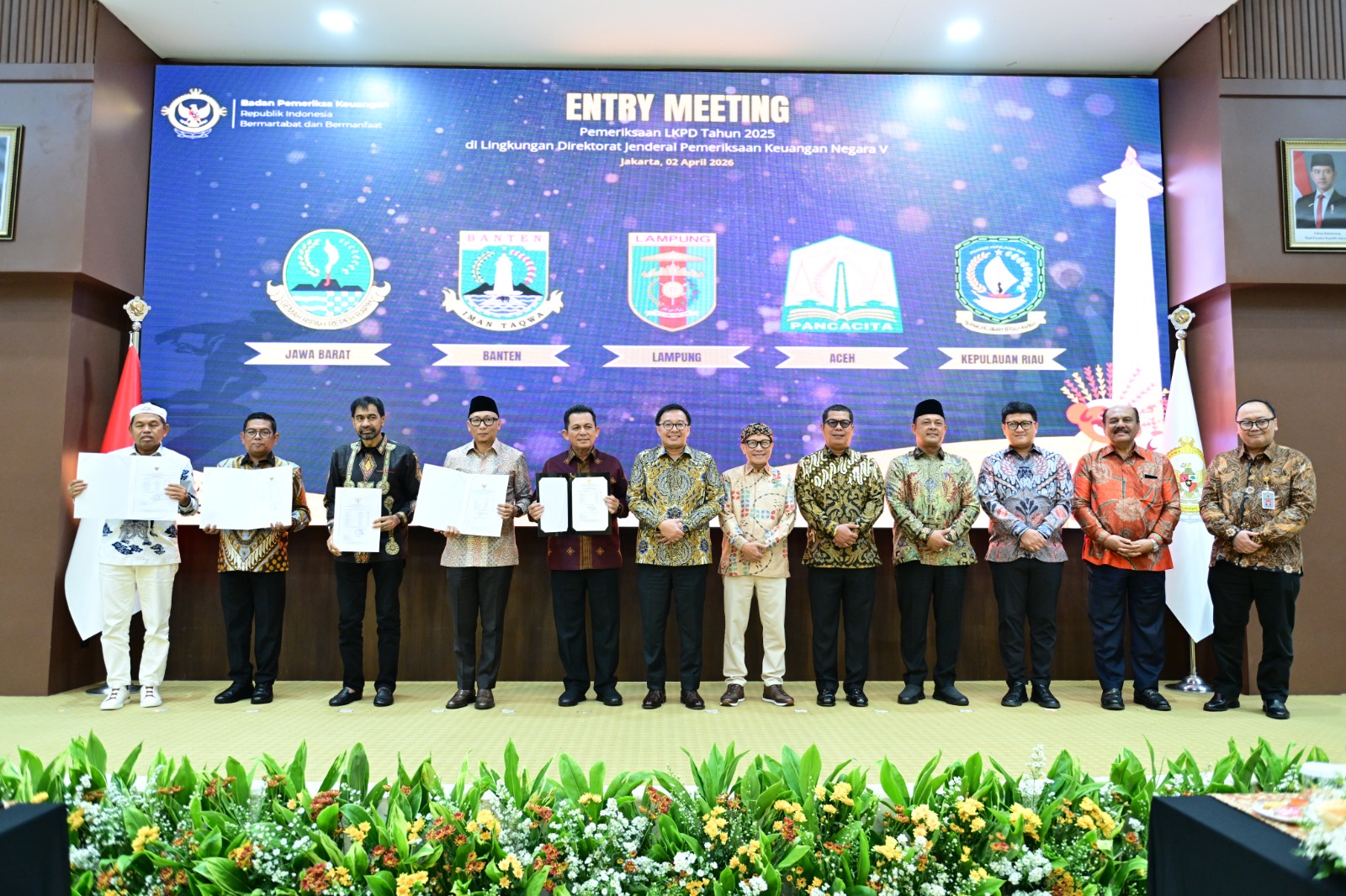 Kepala BPKA Dampingi Gubernur Aceh Ikuti Entry Meeting Pemeriksaan LKPD Tahun 2025. (Foto: BPKA)