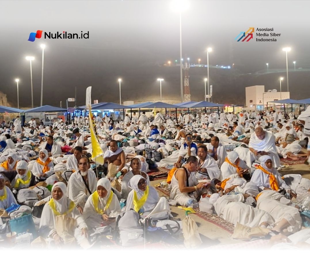 Jamaah Haji Aceh Kloter 9 Mabit di Muzdalifah. (Foto: Dok. MCH Aceh)