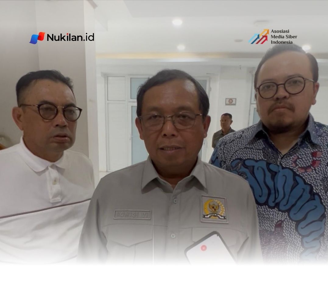 Sekretaris Jenderal DPP Partai Demokrat, Herman Khaeron (tengah). Foto: (Nukilan/Rezi)