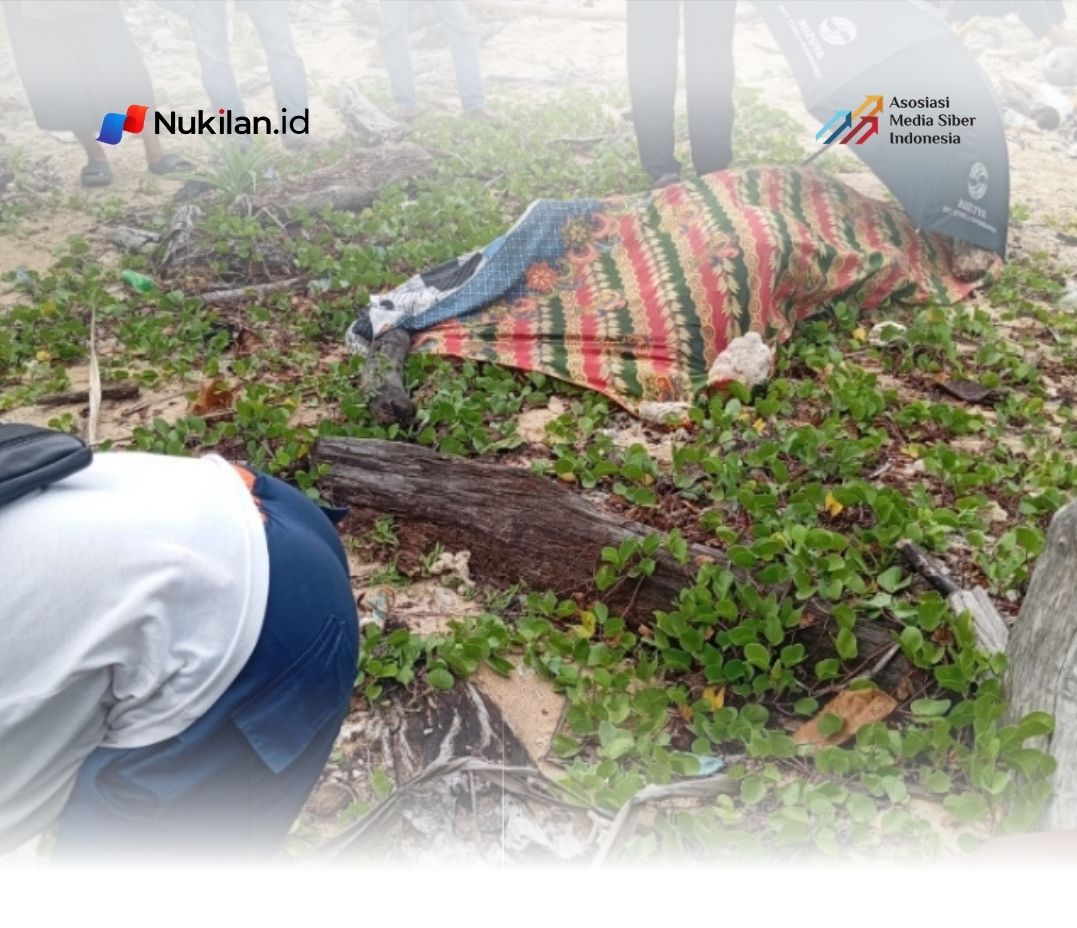 Jasad korban terseret ombak saat memancing i atas tebing laut Alue Riyeung, Pulo Nasi, Kecamatan Pulo Aceh, Kabupaten Aceh Besar. (Foto: Dok. BPBD Abes)