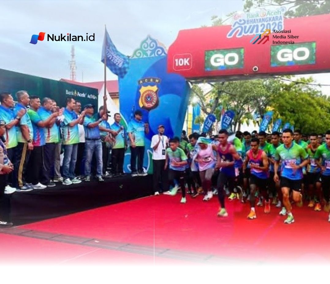 Event Bank Aceh Bhayangkara Run Sukses Sedot Ribuan Pelari Meriahkan Hari Jadi Kepolisian di Banda Aceh. (Foto: Humas Bank Aceh)