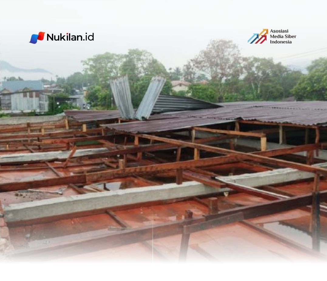 Hujan lebat yang disertai angin puting beliung menerjang dua kecamatan di Kabupaten Bener Meriah, Aceh, pada Kamis (25/6/2026). (Foto: Ist)