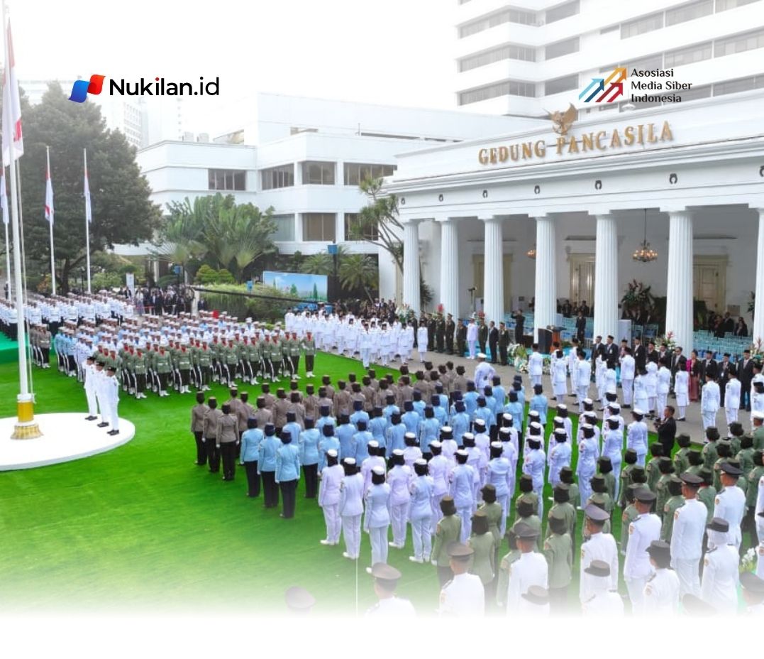 Upacara Peringatan Hari Lahir Pancasila tahun 2026 digelar di Gedung Pancasila, Kementerian Luar Negeri, Jakarta, pada Senin, 1 Juni 2026. (Foto: BPMI Setpres/Citra)