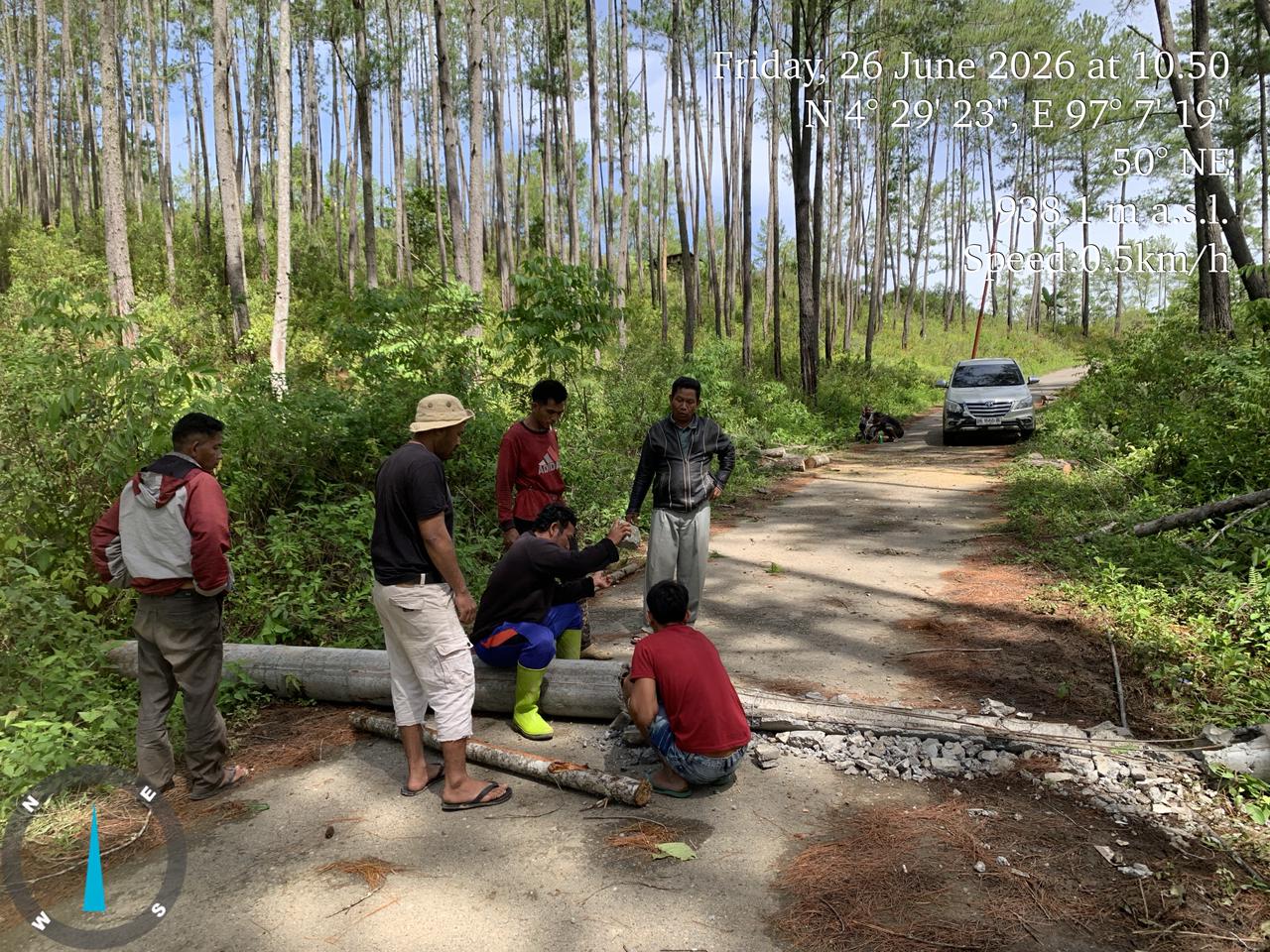 Kondisi jalan Serule–Atu Payung, Kecamatan Bintang, Kabupaten Aceh Tengah. (Foto: Dok warga)