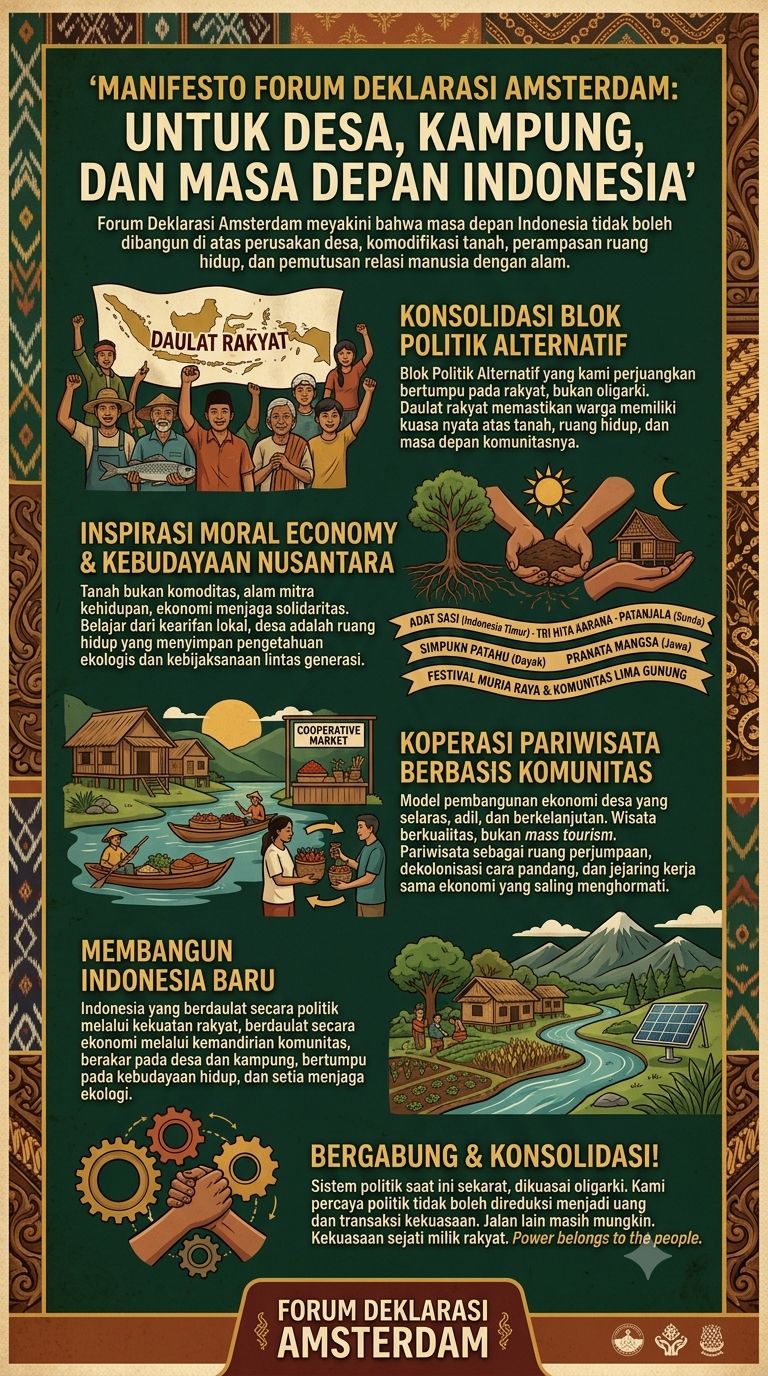 Manifesto pembentukan blok politik alternatif berbasis desa, kampung, dan masyarakat adat. (Foto: Dok Deklarasi Amsterdam)
