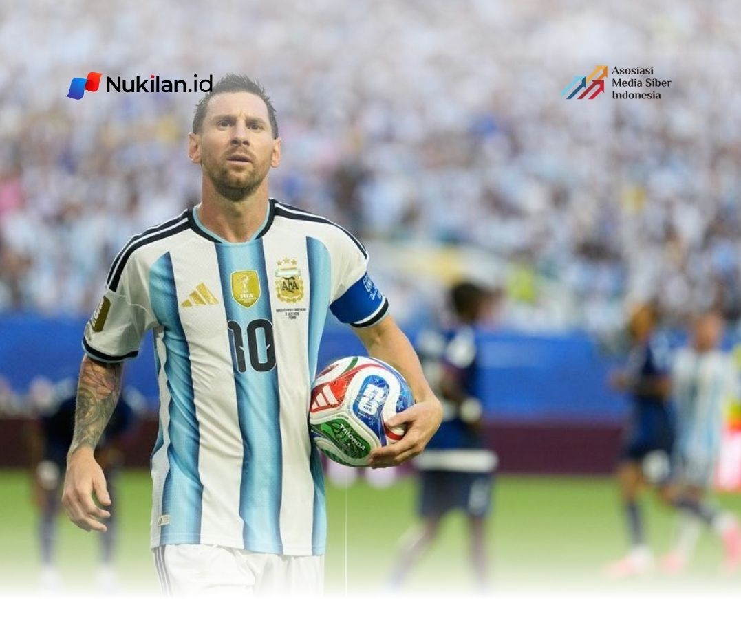 Ekspresi Lionel Messi pada laga Argentina vs Cape Verde di babak 32 Besar Piala Dunia 2026. (Foto: AP Photo/Rebecca Blackwell)
