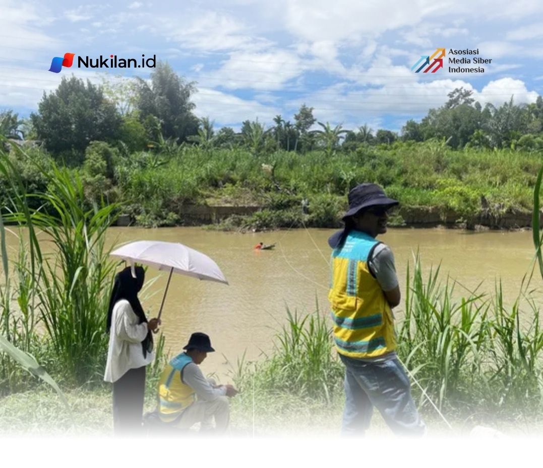 Balai Wilayah Sungai (BWS) Sumatera I melalui Unit Hidrologi dan Kualitas Air (HKA) kembali melaksanakan pengukuran debit air di Stasiun Automatic Water Level Recorder (AWLR) Aneuk Galong, Kabupaten Aceh Besar. (Foto: KEMENPU)
