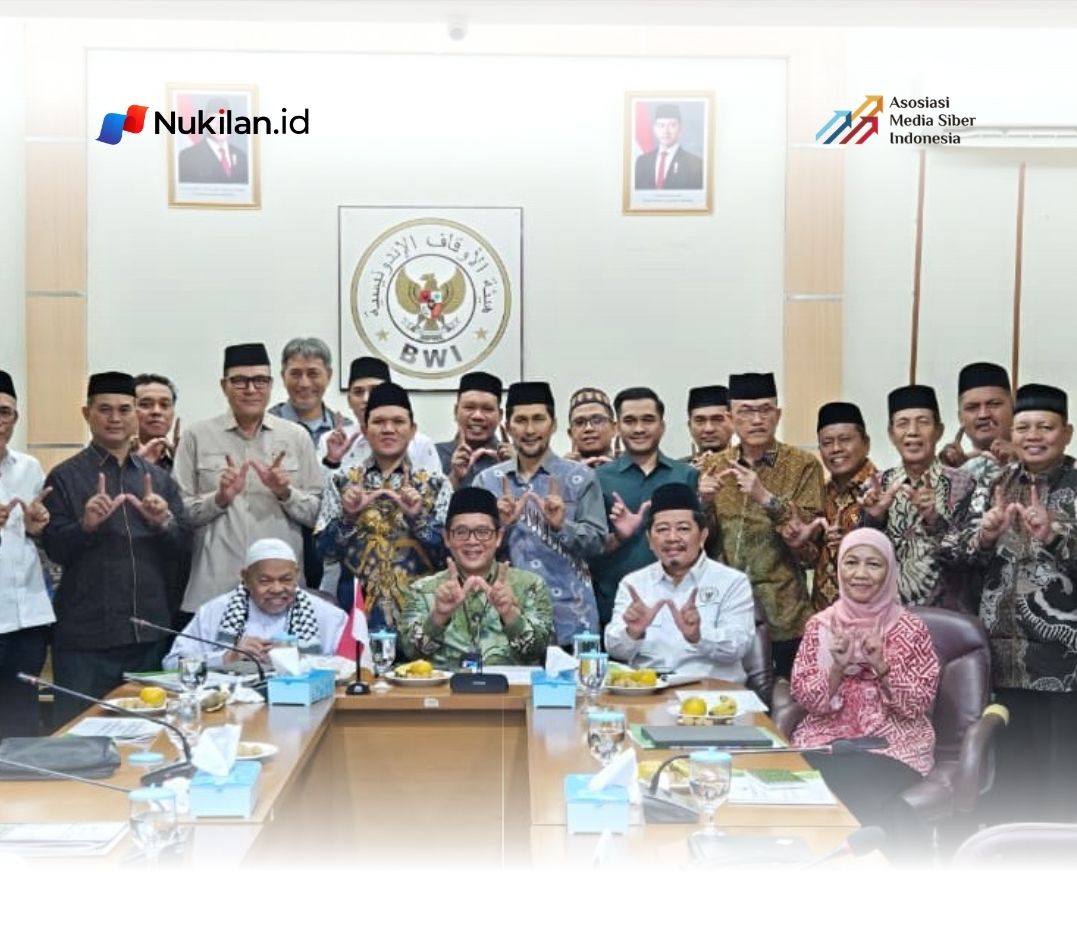Tim Pemerintah Aceh bersama Kantor Wilayah Kementerian Agama (Kanwil Kemenag) Aceh menggelar audiensi dengan Badan Wakaf Indonesia (BWI) Pusat untuk membahas percepatan sertifikasi dan pengembalian tanah wakaf Blang Padang, Banda Aceh, kepada Nazhir Masjid Raya Baiturrahman. Audiensi yang berlangsung di Gedung Bayt Al-Quran TMII, Jakarta Timur, Kamis (23/7/2026). (FOTO: FOR NUKILAN)