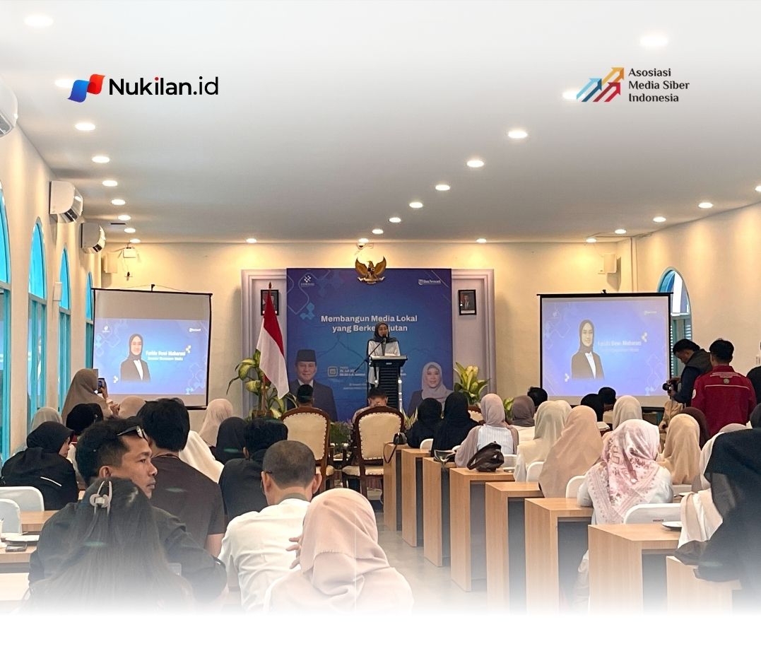 Direktur Ekosistem Media Kementerian Komunikasi dan Digital (Komdigi) RI, Farida Dewi Maharani, saat pembukaan workshop "Membangun Media Lokal yang Berkelanjutan" yang digelar Komdigi bekerja sama dengan Tribun Network di Tropicollo, Banda Aceh, Jumat (24/7/2026). (Foto: For Nukilan)