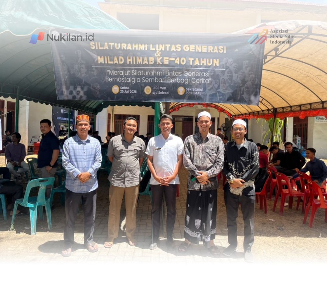 Himpunan Mahasiswa Islam Barat (HIMAB) memperingati Milad ke-40 melalui kegiatan Silaturahmi Lintas Generasi yang digelar di Sekretariat Pengurus Pusat HIMAB, Sabtu (25/7/2026). (Foto: For Nukilan)