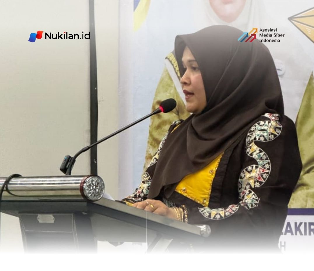 Ketua Pokja Bunda PAUD Aceh, Mukarramah Fadhlullah, menghadiri kegiatan Penguatan Pokja Bunda PAUD Kabupaten/Kota Tahun 2026 yang berlangsung di Hotel Rasamala, Banda Aceh, Senin (27/7/2026) malam. (Foto: For Nukilan)