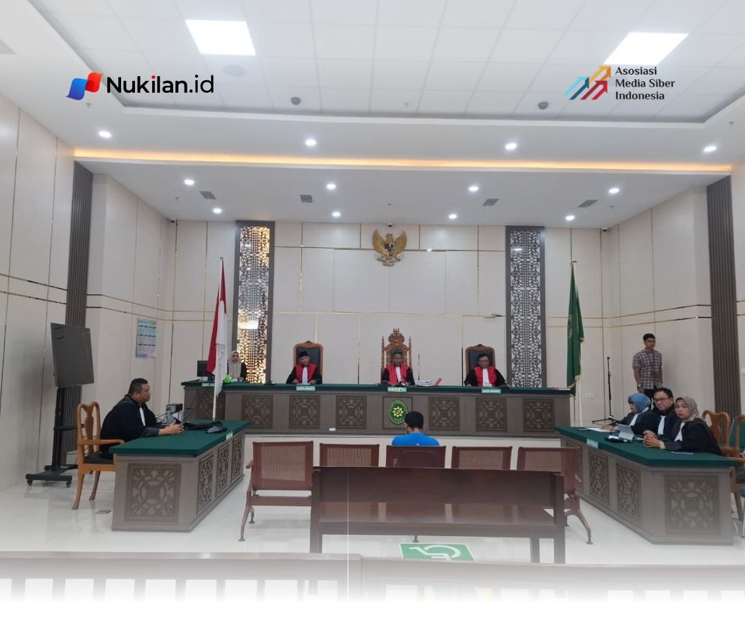 Sidang perkara penistaan agama di Pengadilan Negeri Banda Aceh, pada Jum'at 10 Juli 2026. (Foto: For Nukilan)