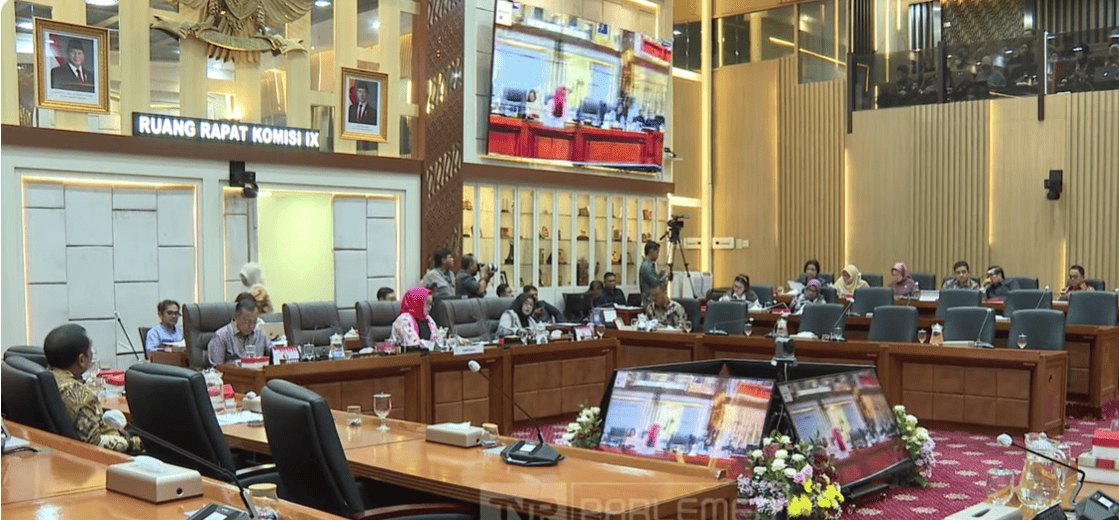 Rapat Dengar Pendapat (RDP) Komisi IX DPR RI dengan Kepala BGN di Gedung DPR RI, Jumat (17/7/2026). (Foto: Tangkapan layar)