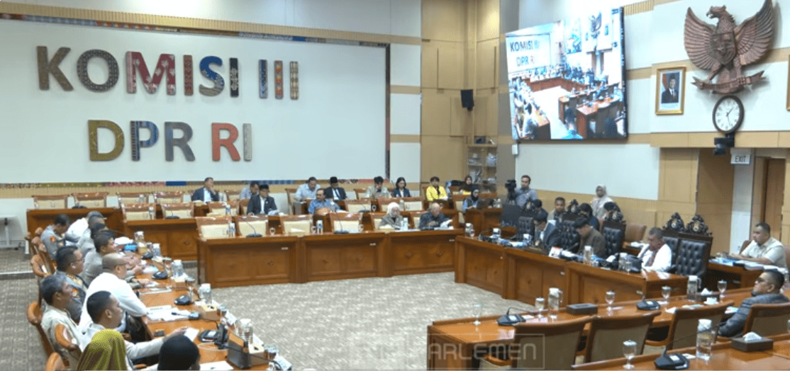 Rapat Dengar Pendapat Umum (RPDU) Komisi III DPR RI dan Polda Sulawesi Selatan di Gedung DPR, Rabu (22/7/2026). (Foto: Tangkapan layar)