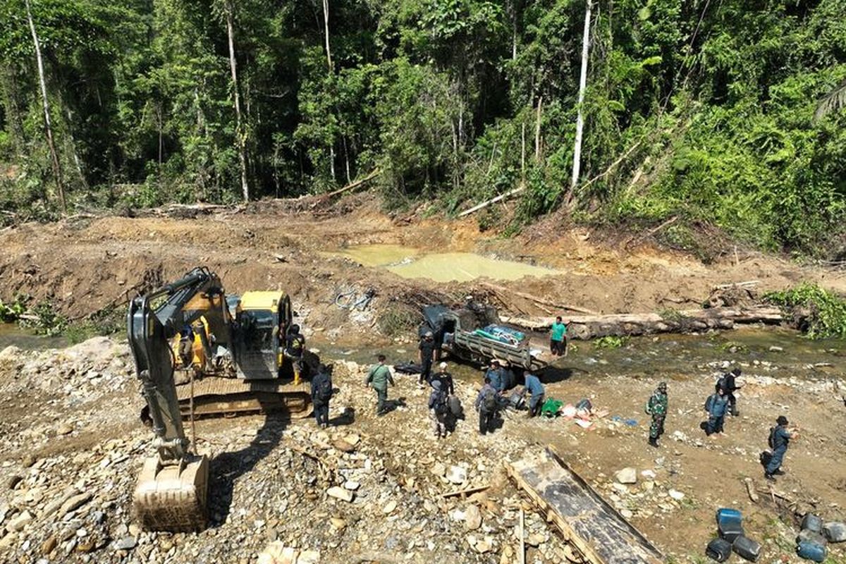 Ilustrasi tambang emas ilegal. (Foto: Dok Kemenhut)