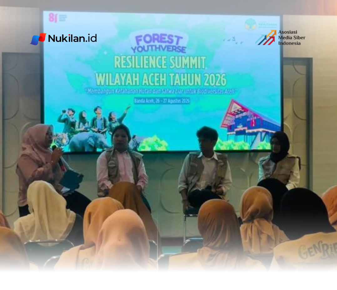 Pusat Generasi Lestari (Pusgenri) menggelar Youth Talk dalam rangkaian Forest Youthverse (FYV) Resilience Summit Aceh 2026, Jumat (28/8/2026). (Foto: Kemenhut)