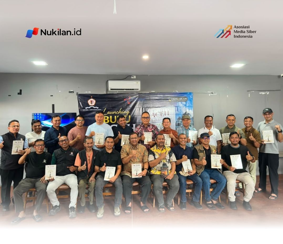 Kegiatan launching buku berjudul Aceh dan Ujian Ketahanan Sosial: Pelajaran dari Daerah Bekas Konflik karya Yusri Kasim di Banda Aceh, pada Selasa 25 Agustus 2026. (Foto: Nukilan/Rezi)