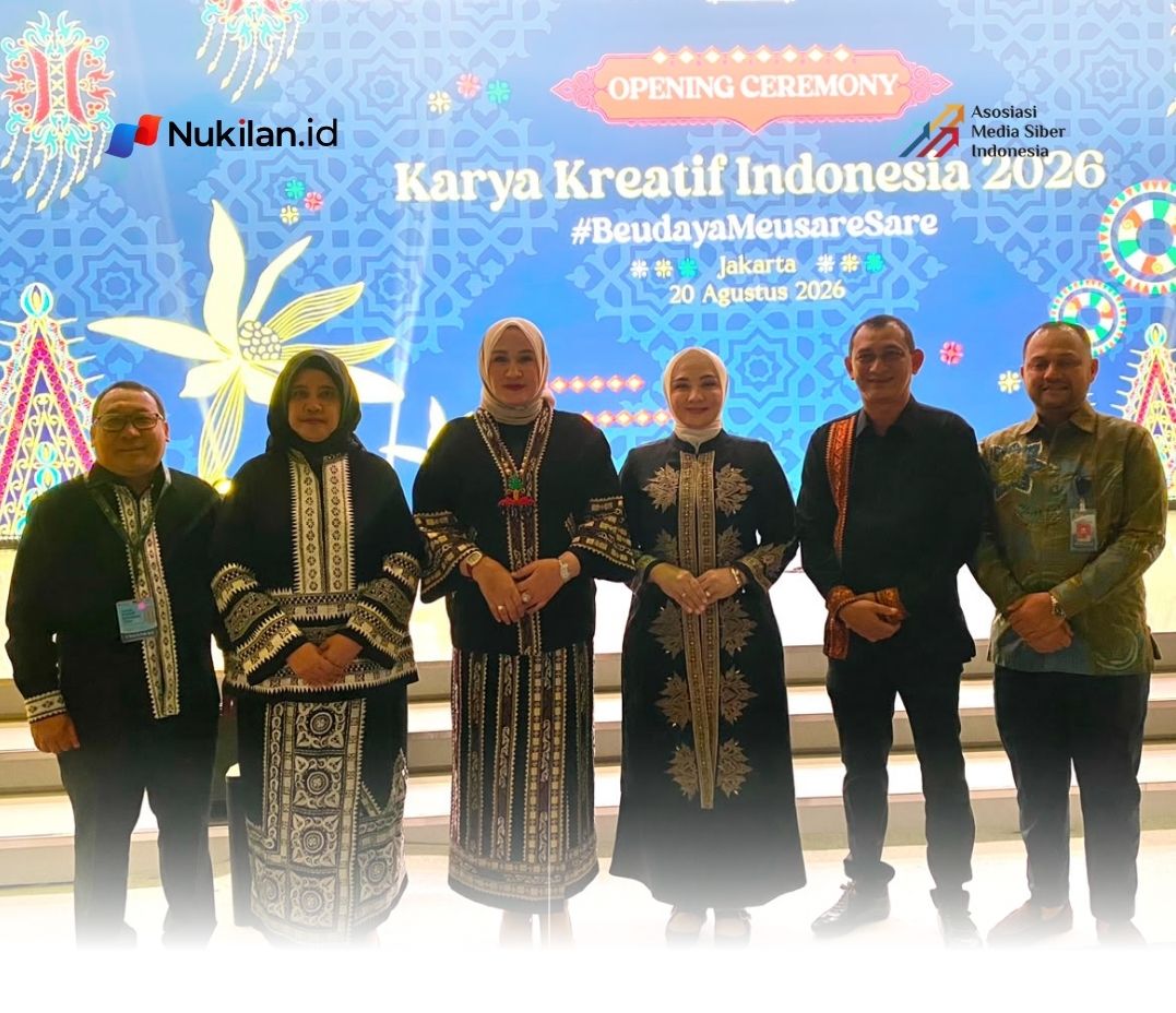 Ketua Dewan Kerajinan Nasional Daerah (Dekranasda) Aceh, Marlina Usman, menghadiri pembukaan Karya Kreatif Indonesia (KKI) 2026 yang digelar Bank Indonesia (BI) di Jakarta Convention Center (JCC), Jakarta, Kamis (20/8/2026). (Foto: For Nukilan)
