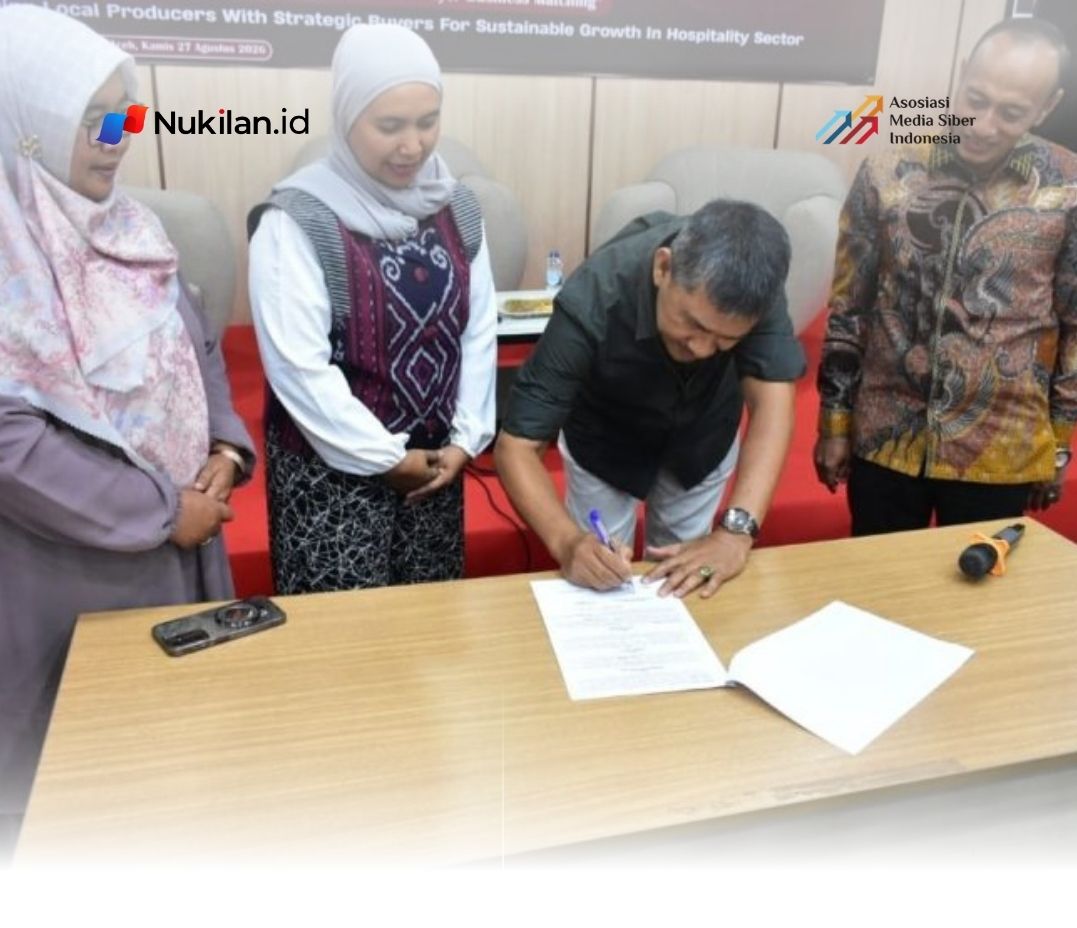 Dinas Penanaman Modal dan Pelayanan Terpadu Satu Pintu (DPMPTSP) Kota Banda Aceh bersama Kementerian Koordinator Bidang Pemberdayaan Masyarakat (Kemenko PM) RI menggelar Perintis Berdaya Connect Aceh Business Matching di Ballroom Bapelkes, Kamis (27/8/2026). (Foto: For Nukilan)