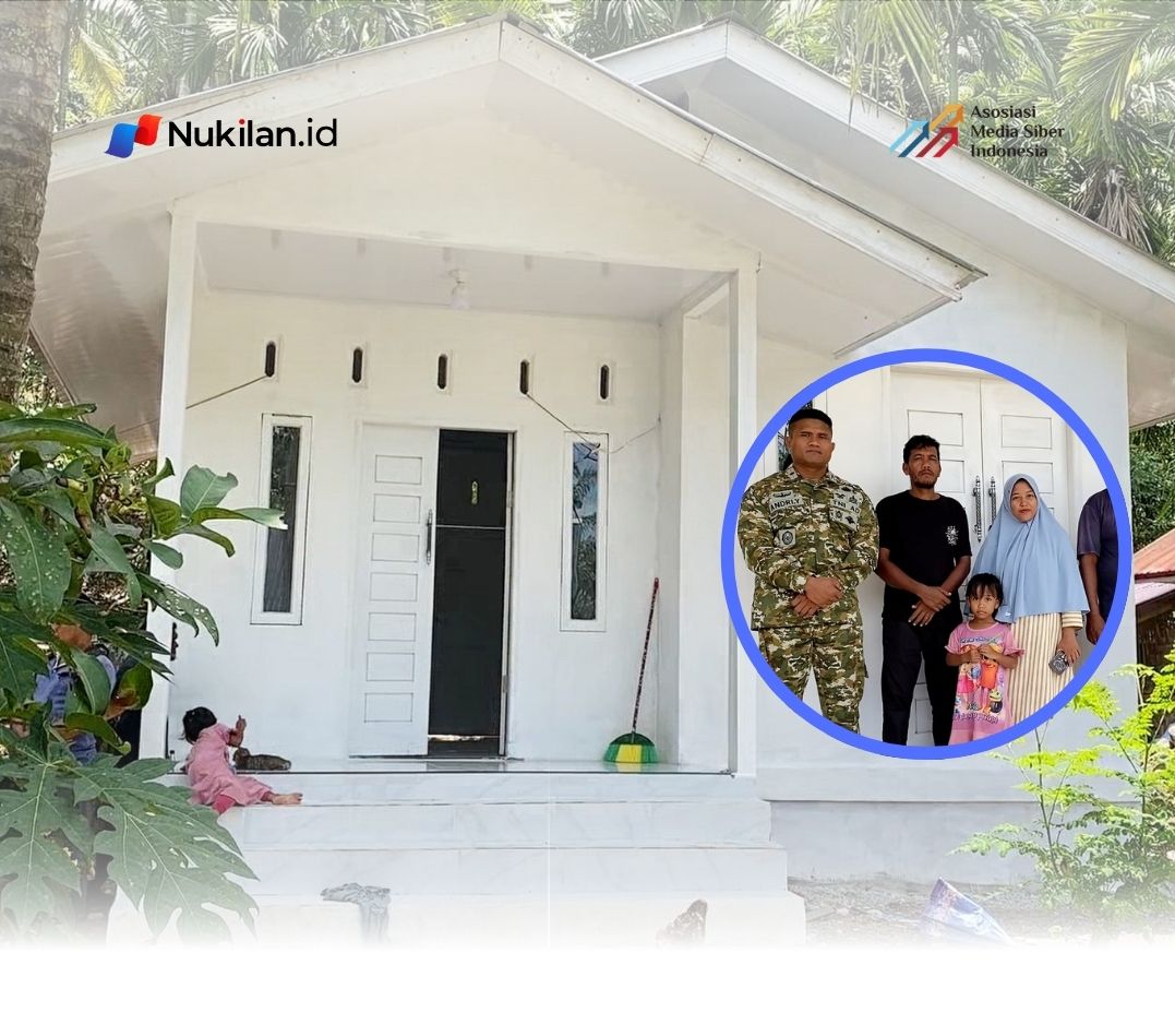 TNI Hadiahkan rumah layak huni untuk guru ngaji di Aceh Utara. (Foto: For Nukilan)