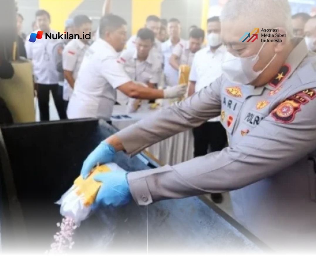 Kapolda Aceh melalui Wakapolda Brigjen Pol. Ari Wahyu Widodo, saat melakukan pemusnahan barang bukti narkotika, Selasa, 8 September 2026.(Foto: Polda)