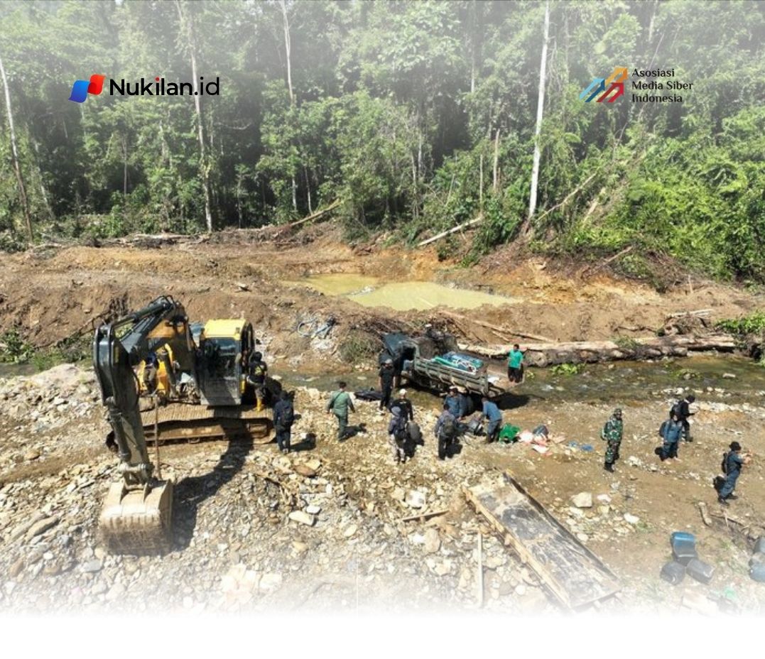 Ilustrasi pertambangan emas tanpa izin. (Foto: kehutanan.go.id)