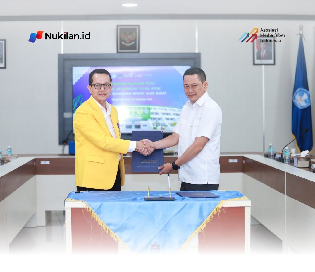 Universitas Teuku Umar (UTU) kembali memperkuat kerja sama kelembagaan dengan Kejaksaan Negeri Aceh Barat. Kolaborasi tersebut ditandai dengan penandatanganan Memorandum of Understanding (MoU) yang berlangsung di lingkungan UTU, Senin (7/9/2026). (Foto: For Nukilan)